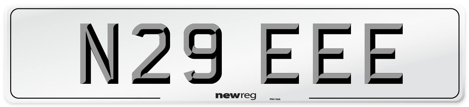 N29 EEE Number Plate from New Reg